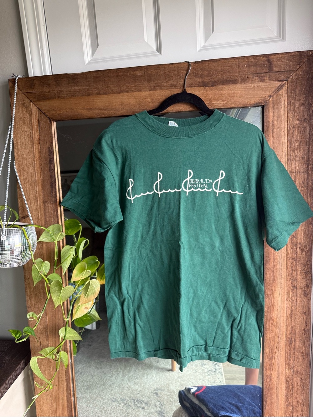 Vintage Bermuda Festival Green Graphic Tee